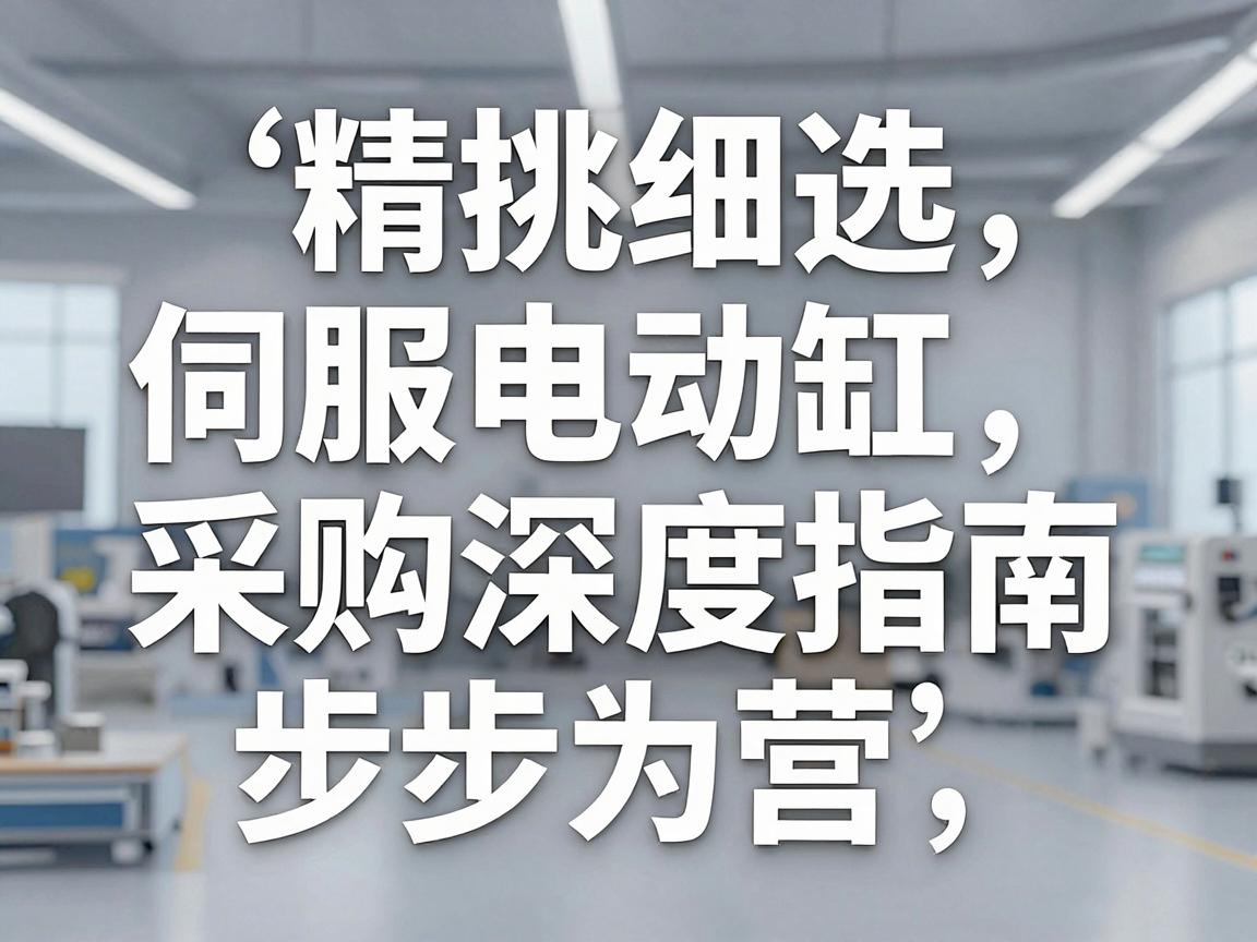 精挑细选,步步为营,伺服电动缸采购深度指南 伺服电动缸采购深度指南