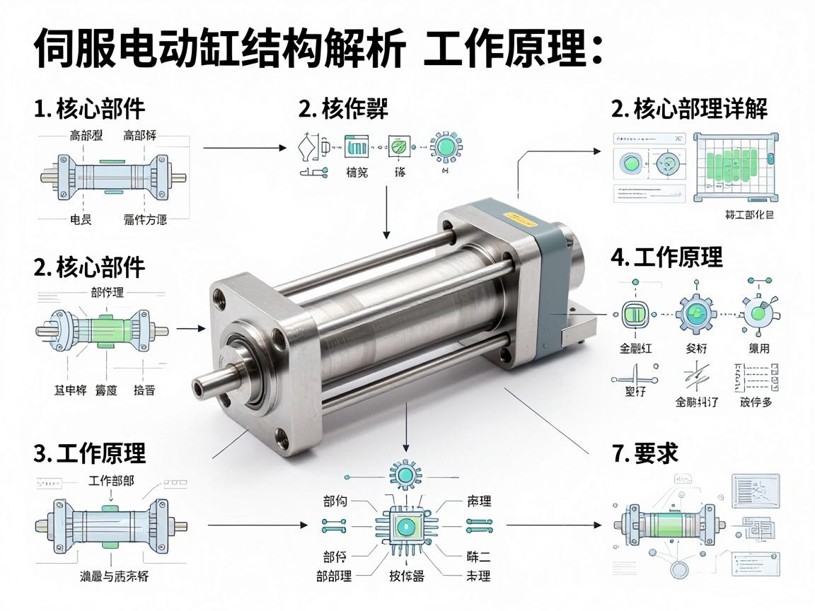 伺服电动缸结构解析,核心部件与工作原理详解 核心部件与工作原理详解