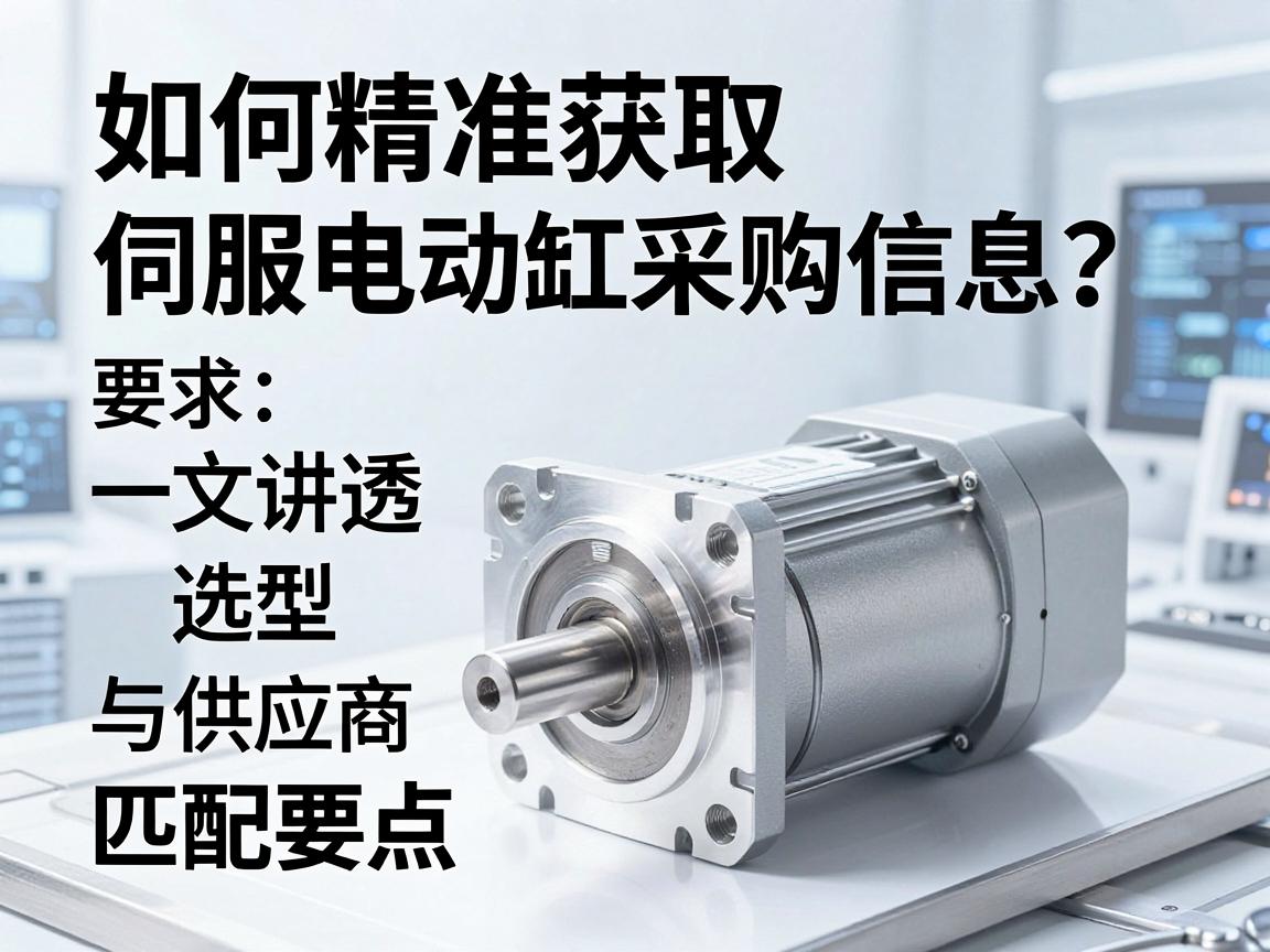 如何精准获取伺服电动缸采购信息
